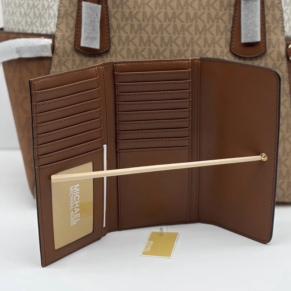 Michael Kors Voyager Color Block Tote and Wallet Set